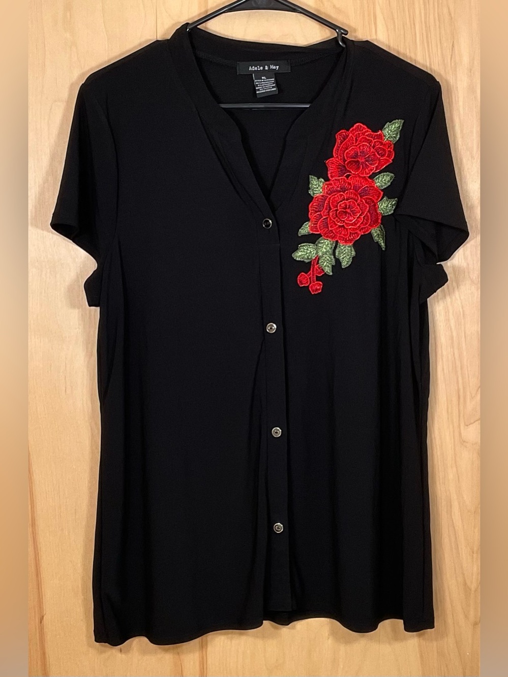 Adele & May Button Down Slinky Blouse - EUC